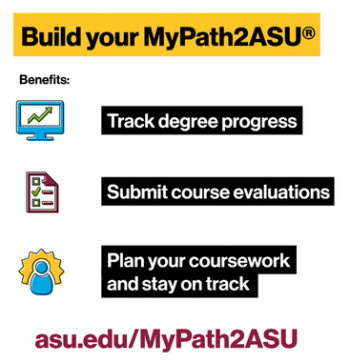 Graphic detailing the MyPath2ASU sign-up process.