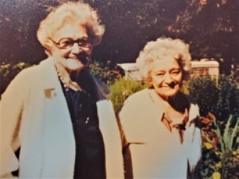 Gabrielle Kaufmann Koppell with her sister Elsa Drucker