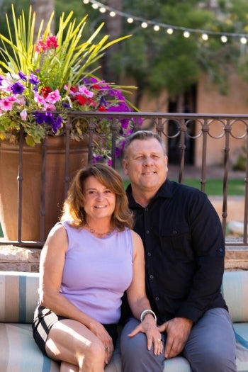 Portrait of Barbara and Scott Dow.