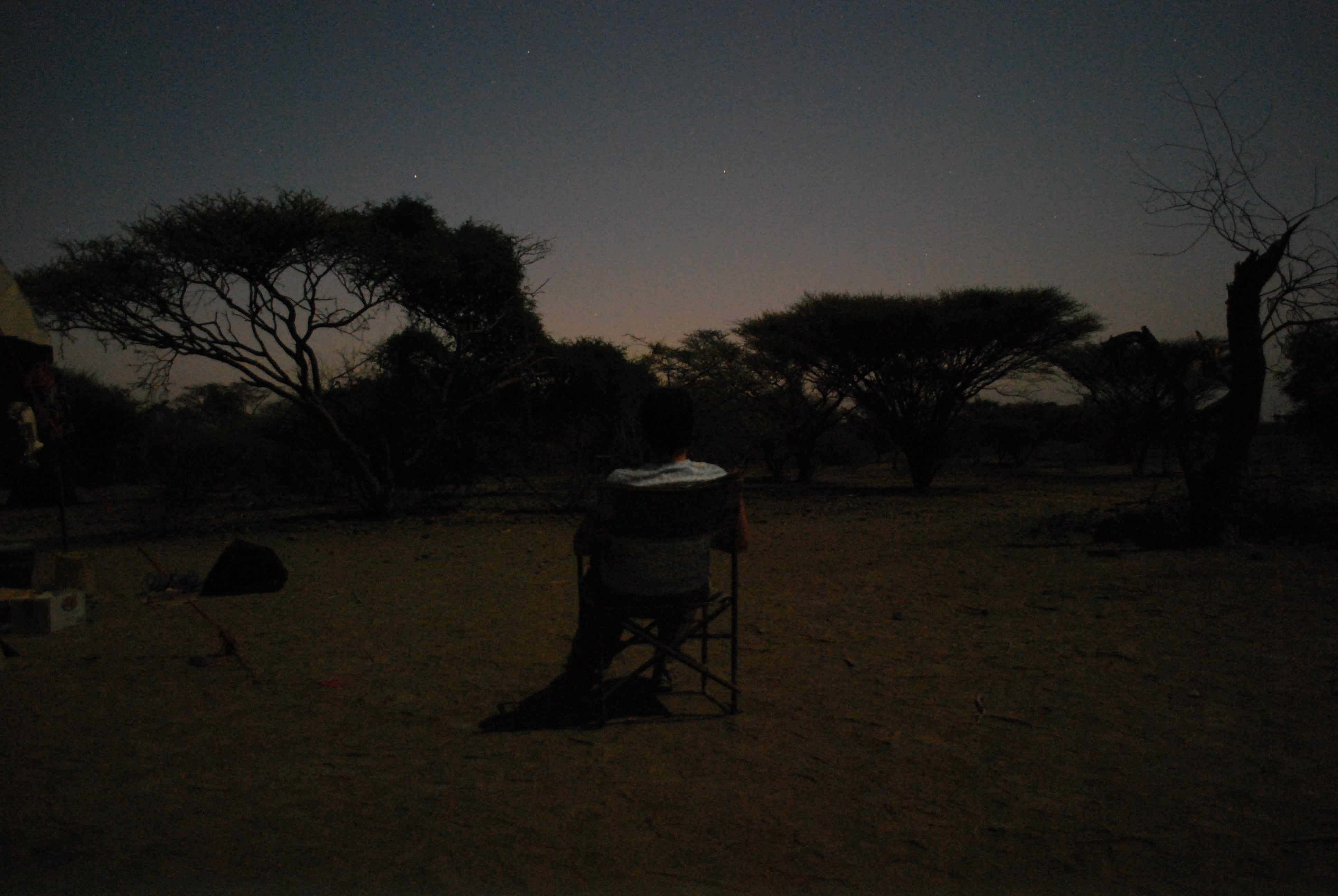 photo of Smail watching the sunrise in Ledi-Geraru