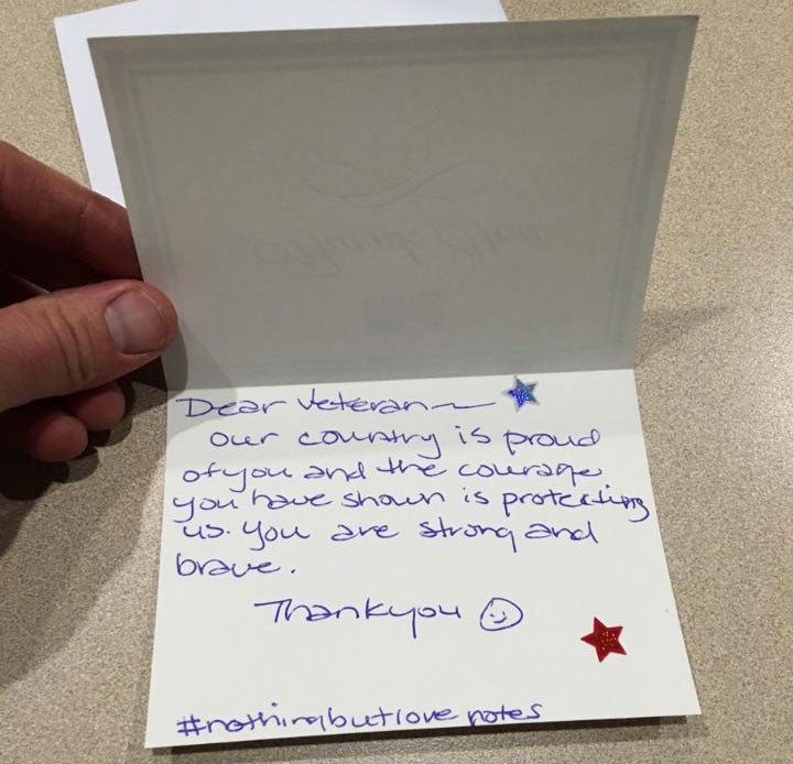 Veteran thank-you note