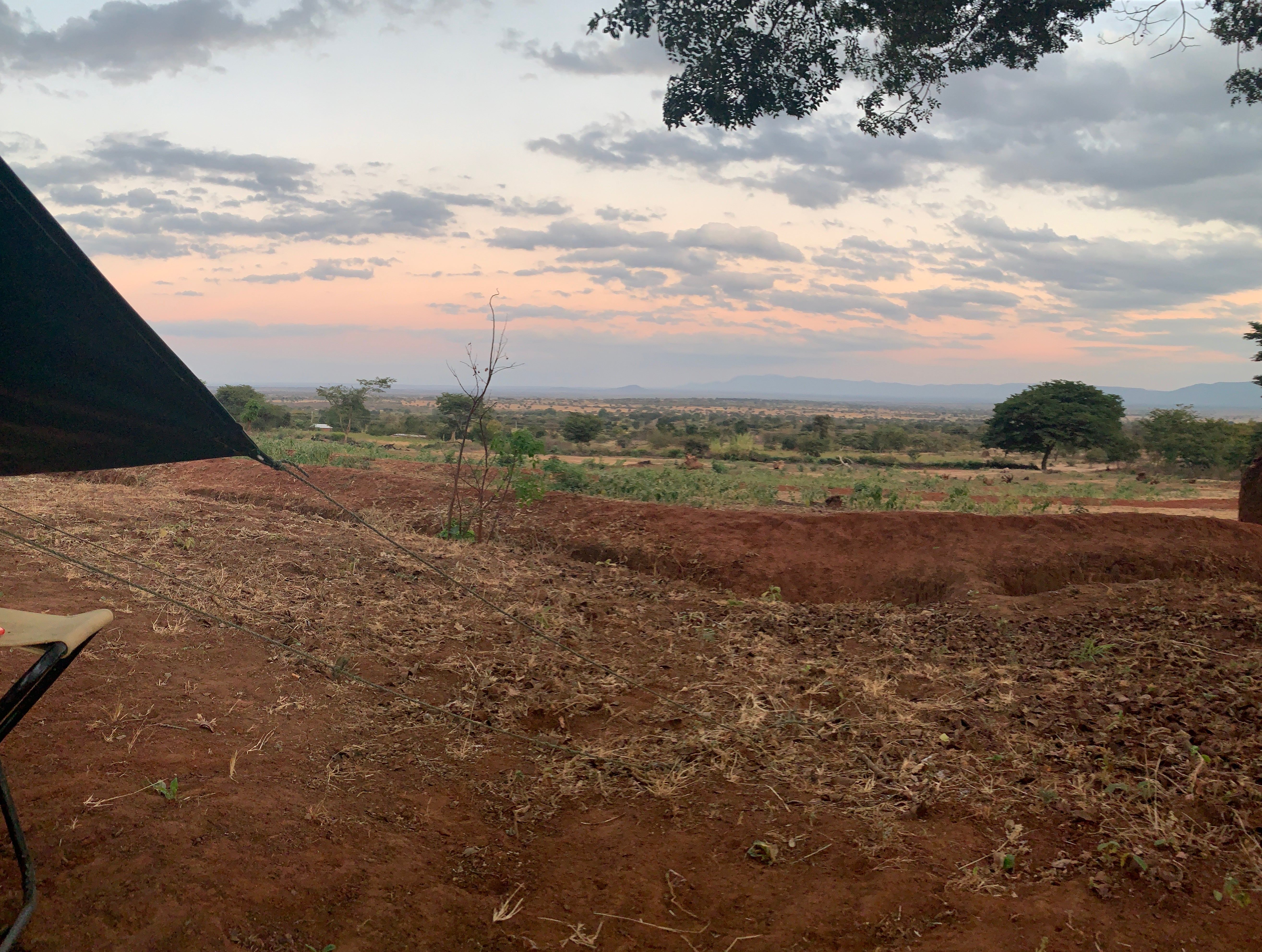 View of the Maasai Steppe in Tanzania